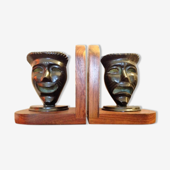 Serres livres bronze et bois art africain