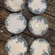 Lot of 6 plates in Terre de Fer Saint Amand - Marie-Louise model hamage
