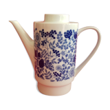 Melitta porcelain teapot white blue decoration