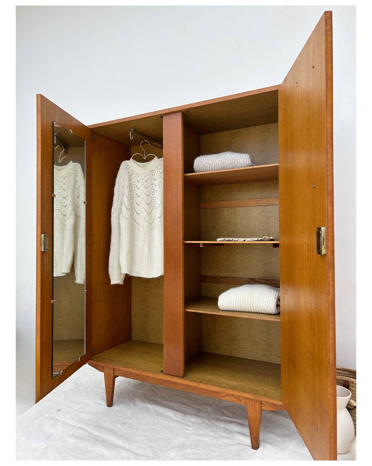 Vintage rattan cabinet