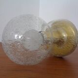 Iceglass & Brass Table Lamp from Doria Leuchten, 1960s