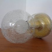 Iceglass & Brass Table Lamp from Doria Leuchten, 1960s