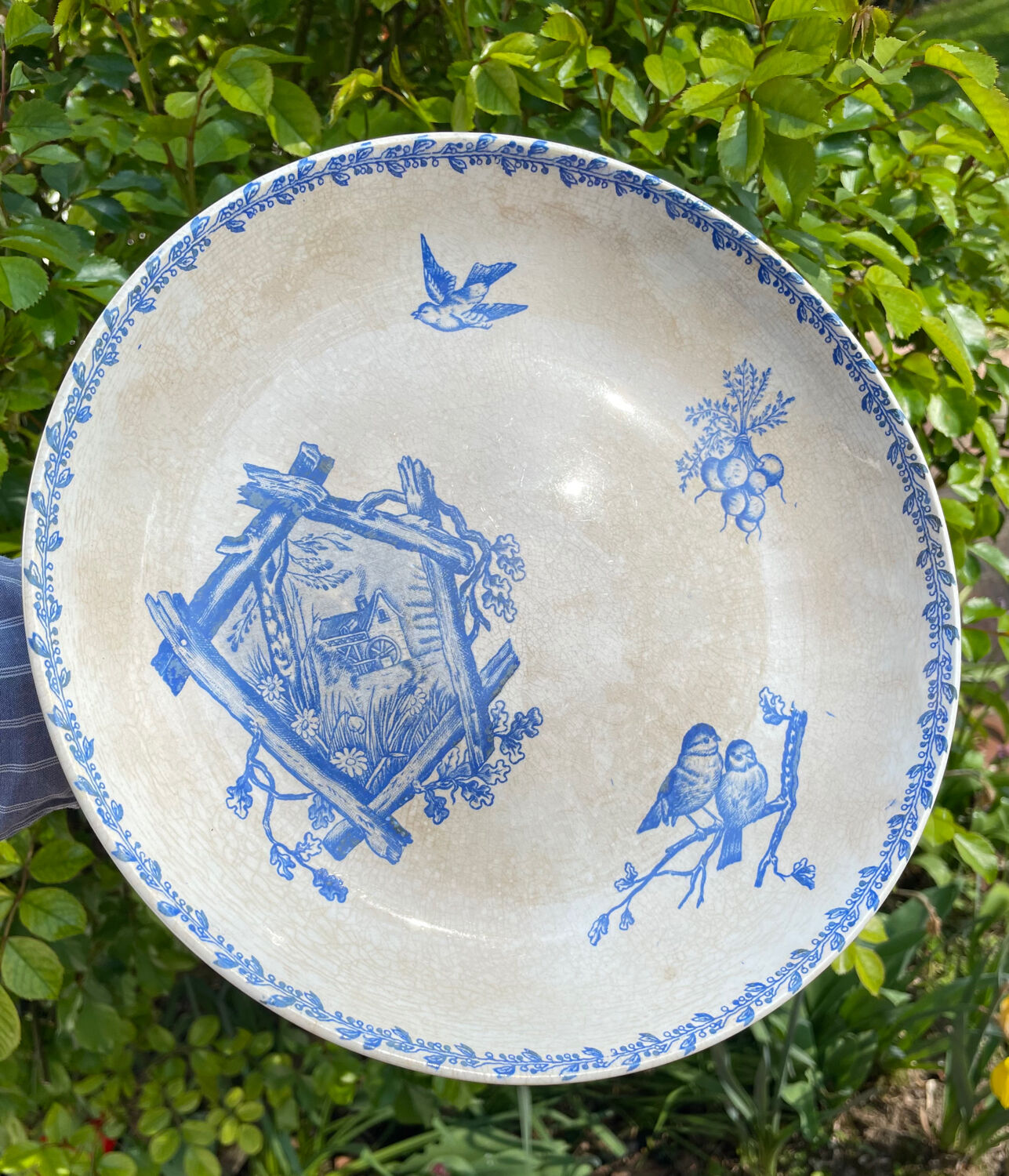 Old Compote Dish Terre de Fer Franco-British Company Sordoillet Cot