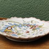 Pair of octagonal Rouen plates, signed AP