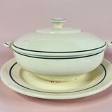 New Givors earthenware soup tureen Flora model