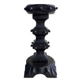 Medieval Studded Wooden Candle Holder on Stand