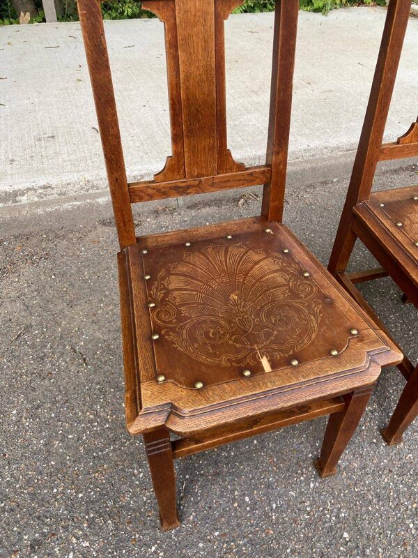 3 chaises art déco Luterma Estonie 1950