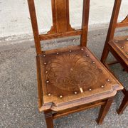 3 chaises art déco Luterma Estonie 1950