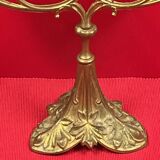 Candelabre d'Autel - 3 bougies, bronze, laiton