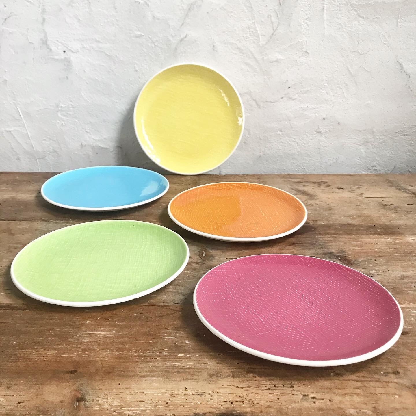 Five Salins deauville model dessert plates