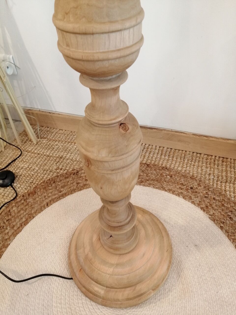 Vintage wooden floor lamp