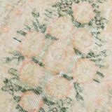 Soft Peach Muted Wool Vintage Rug For Home Decor, 184x292 Cm