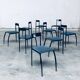 Postmodern Lolly Dining Chair Set from Fly Line, Italy, 1980s, Set of 9