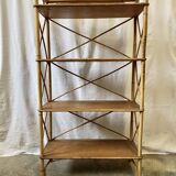 Vintage bamboo and rattan shelf