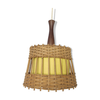 Vintage scandinavian rattan hanging 1960s