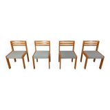 Set of 4 pine wood SG 1200 dining chairs by Cees Braakman, 1970s