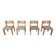 Ensemble de 4 chaises à repas SG 1200 en pin par Cees Braakman, 1970