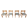 Set of 4 pine wood SG 1200 dining chairs by Cees Braakman, 1970s