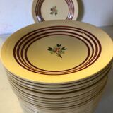 24 hollow faience plates by GIEN