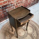 Classic dark wood bedside table