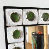 Ceramic and wrought iron mirror 1950