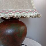 Vintage, aged copper metal lamp base
