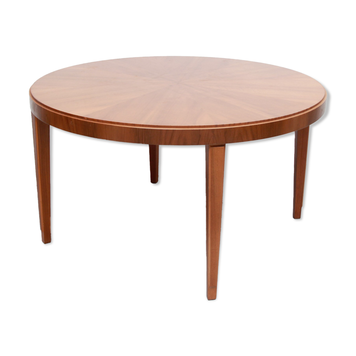 1950s round coffeetable in walnut