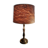 large brass lamp and wood 1970 very elegant 60x35cm