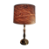 large brass lamp and wood 1970 very elegant 60x35cm