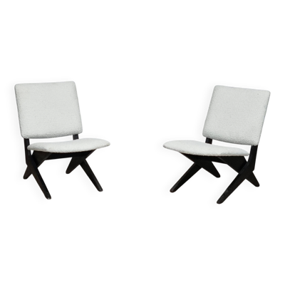 Jan van grunsven  fauteuils chauffeuses design vintage 1950 1960