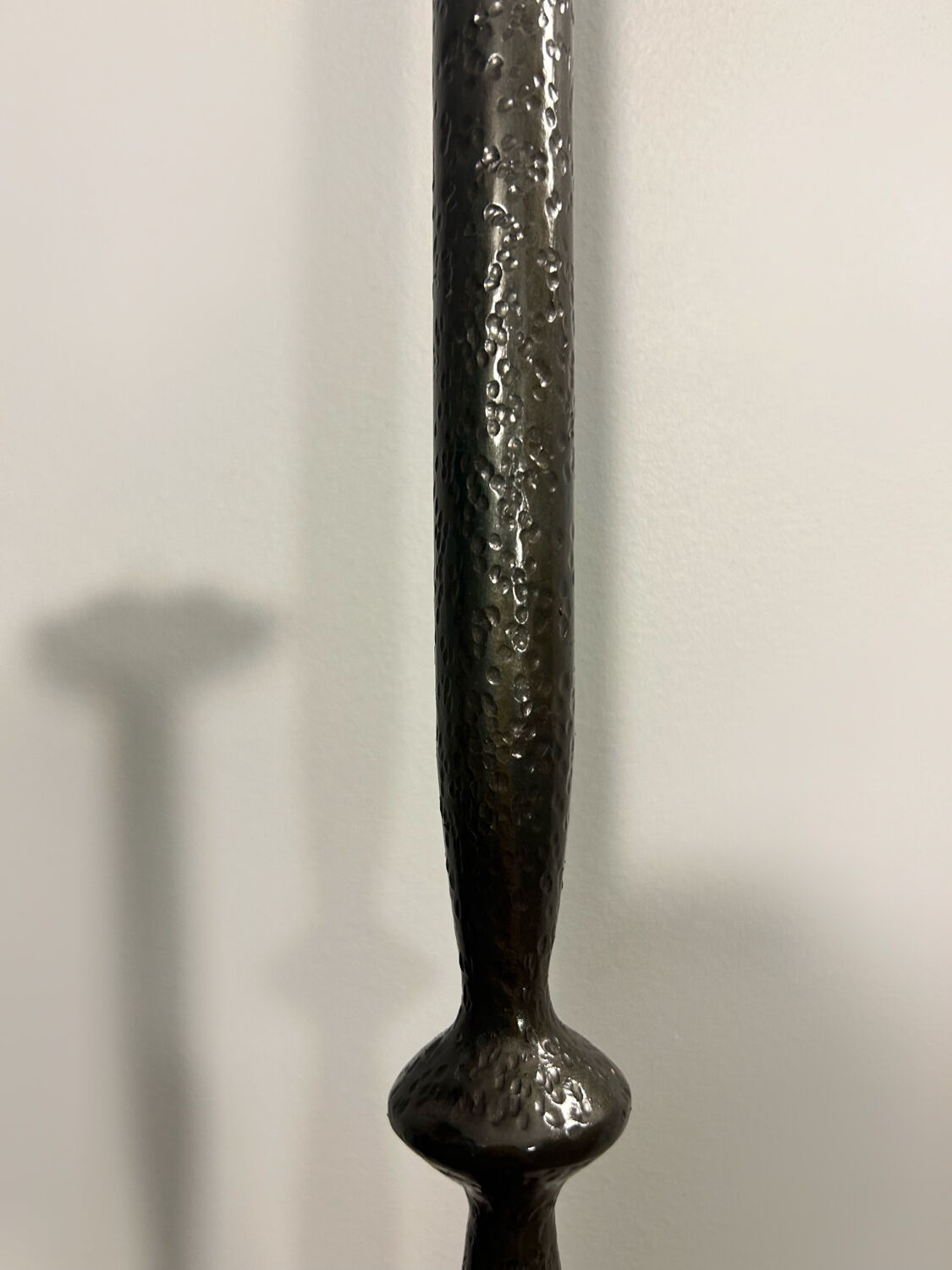 Brutalist wrought iron candlestick from the 70s