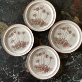 Set of four Japanese plates circa the 1970s numbered stamped dimension: diameter 21
