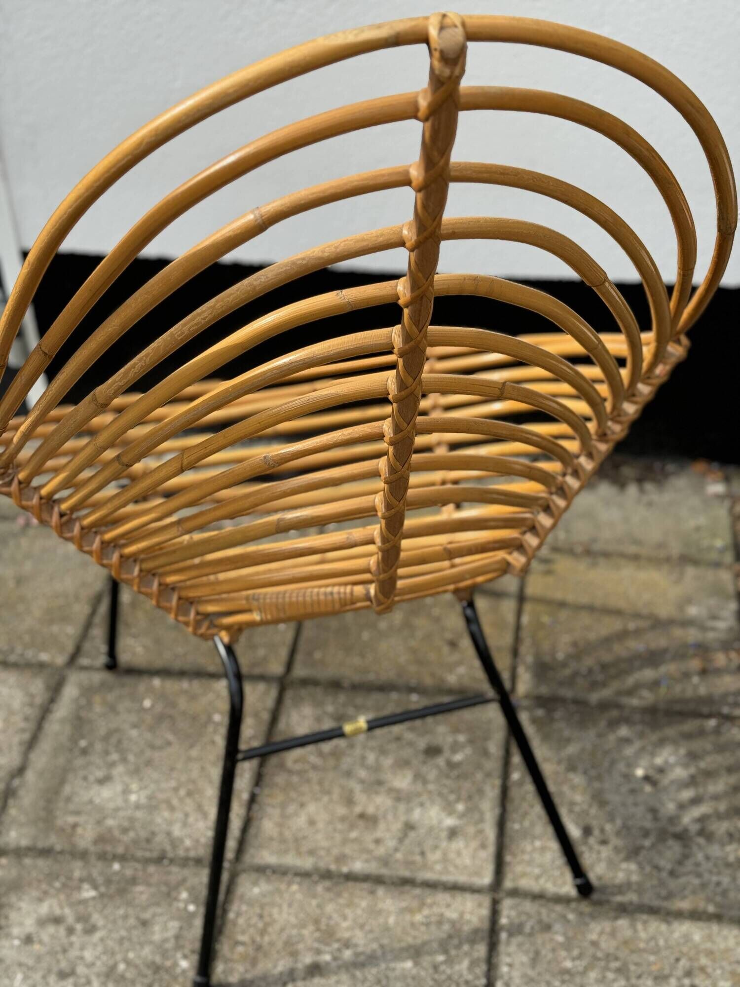 Pair of vintage Rohe Rotan chairs by H, Broekhuizen 1960