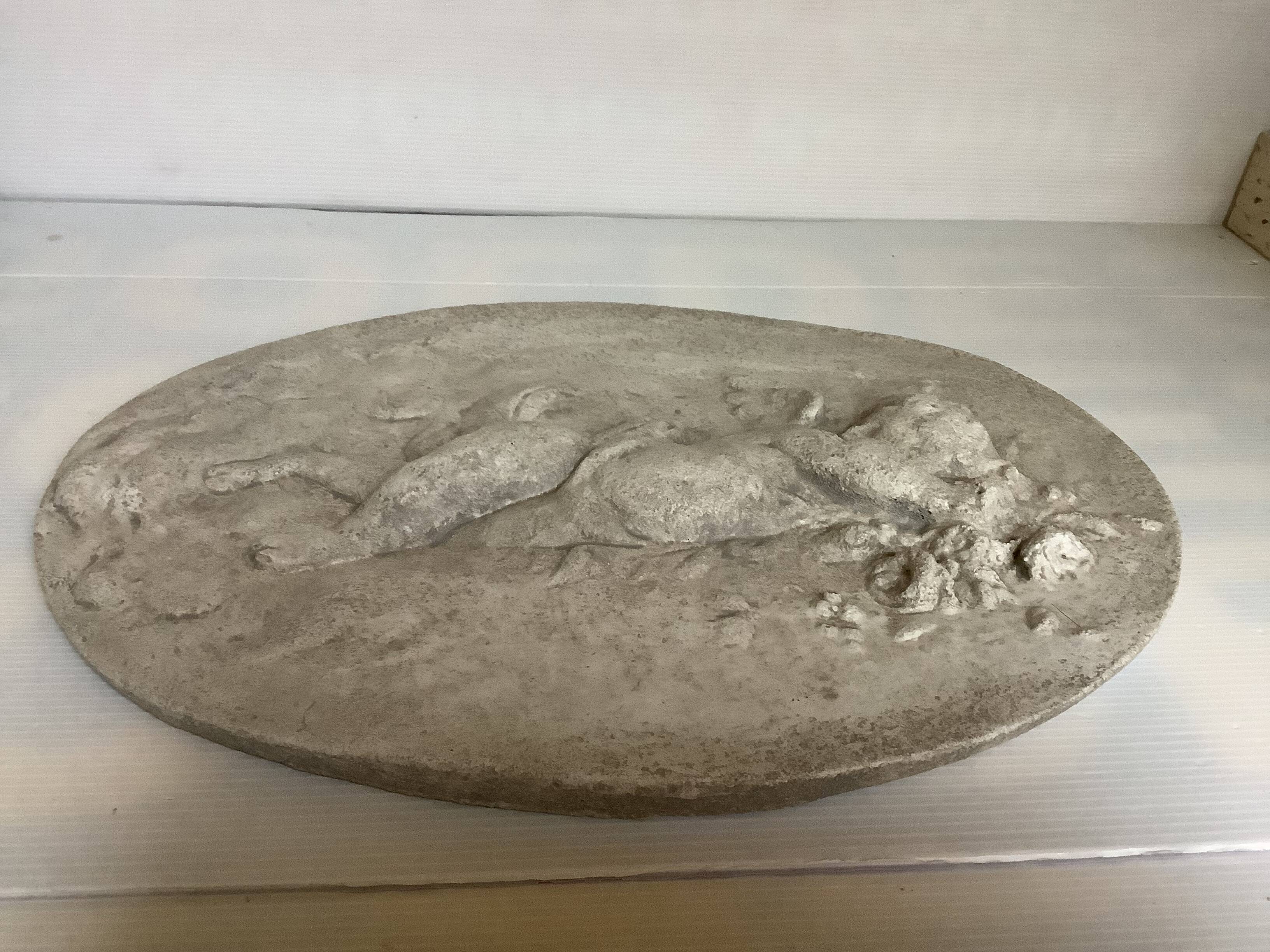 Bas-relief cherub angel