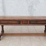 20th century walnut farmhouse table