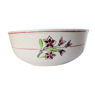 Vintage salad bowl in Salins porcelain