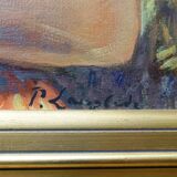 Painting 1950 signed bohemian portrait