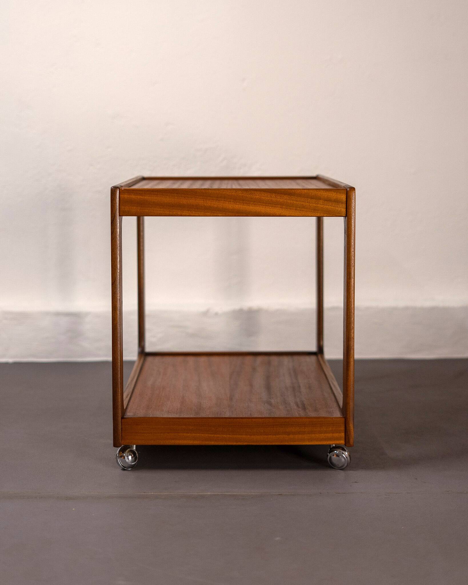 Teak trolley or side table by Opal Möbel, Germany, 1960s.