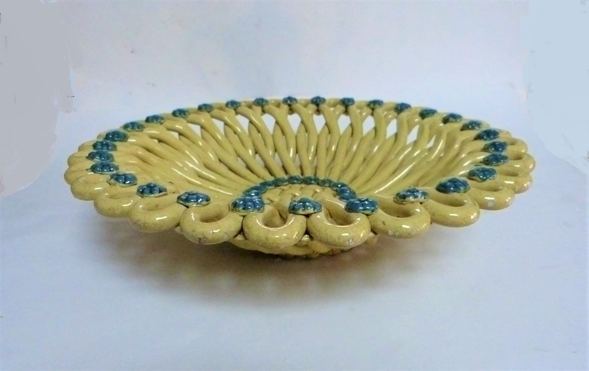 woven ceramic cup signed Foucard Jourdan Vallauris 1950