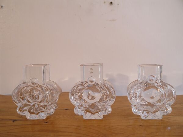 Ensemble de 3 vases scandinave de Lars Hellsten 1970