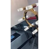 Contemporary Gold Ring Chandelier With Gradient White and Carrara Marble Glasses by Simoeng