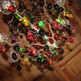 Chandelier glass Murano multicolored Fruits glass Murano Living room Dining room Apples Pears Grape