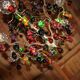 Chandelier glass Murano multicolored Fruits glass Murano Living room Dining room Apples Pears Grape