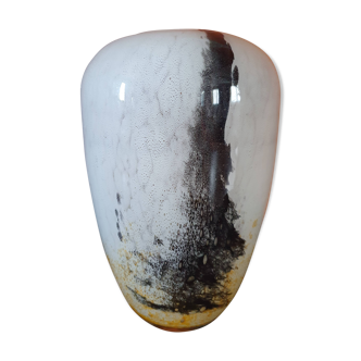 Large mouth-blown vase La Rochère