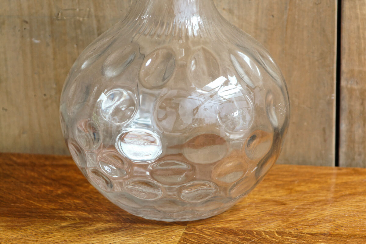 Old monumental glass decanter