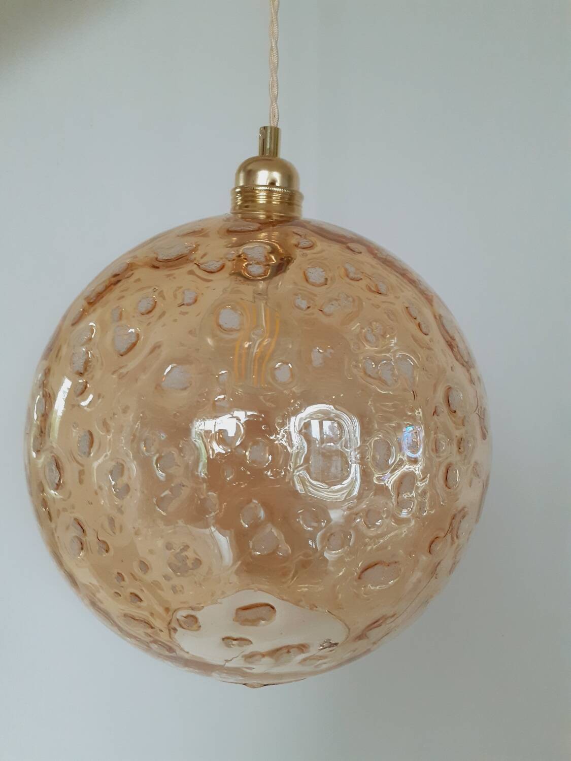 XL Amber Globe Suspension