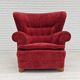 50s, Danish design, refurbished armchair, vintage velour