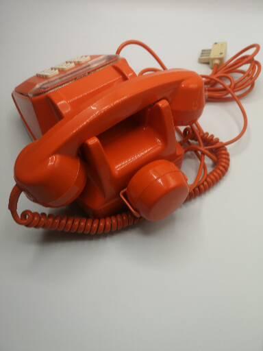 Vintage bakelite orange phone