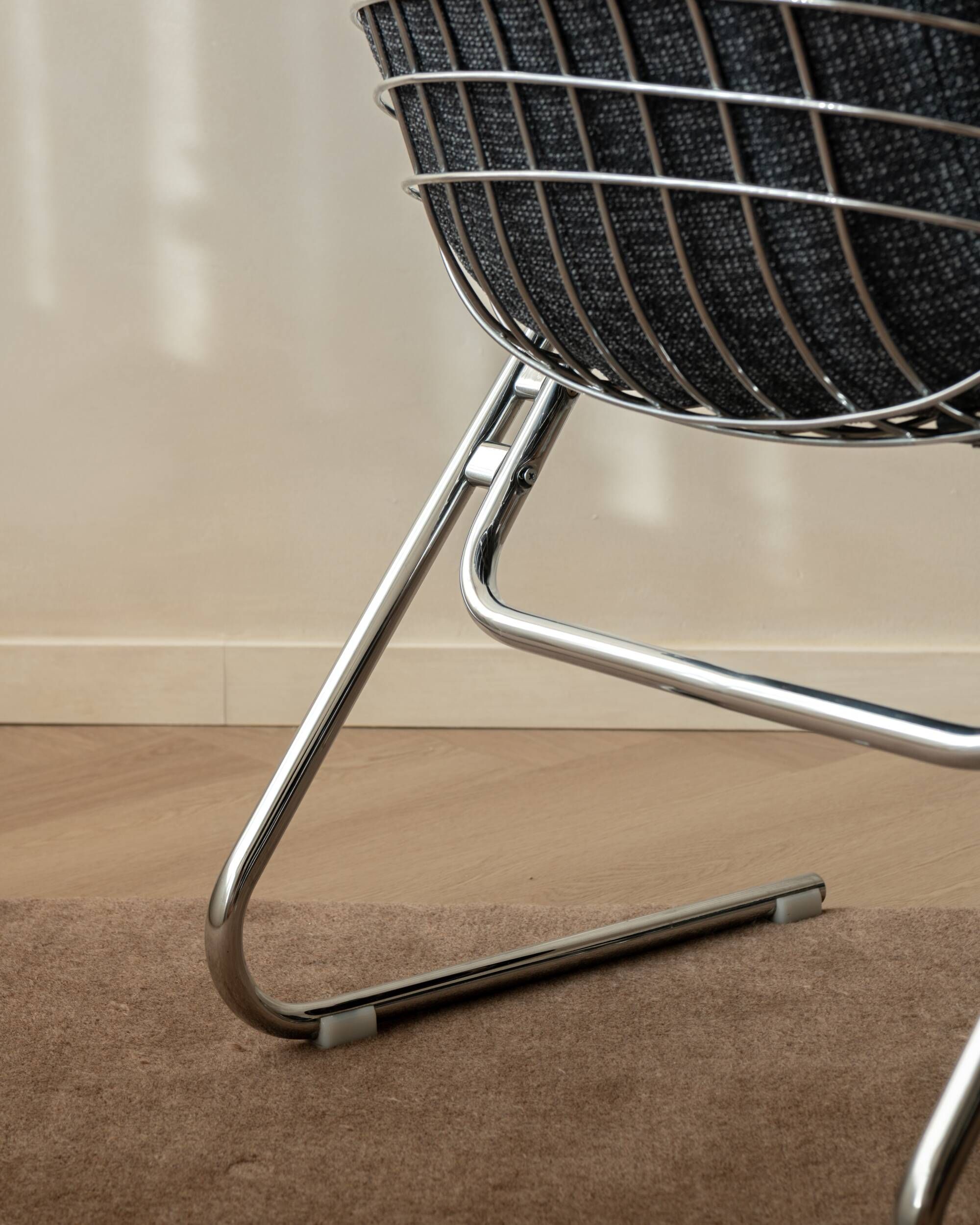 Italian Chrome Flynn Dining Chairs Gastone Rinaldi Thema, 1970s, Set of 4