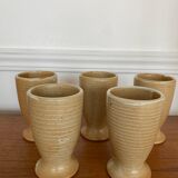 5 gobelets en grès du Marais